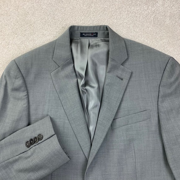 John Varvatos USA Blazer Mens 36S Grey Bedford 100% Wool 2 Button Suit Jacket